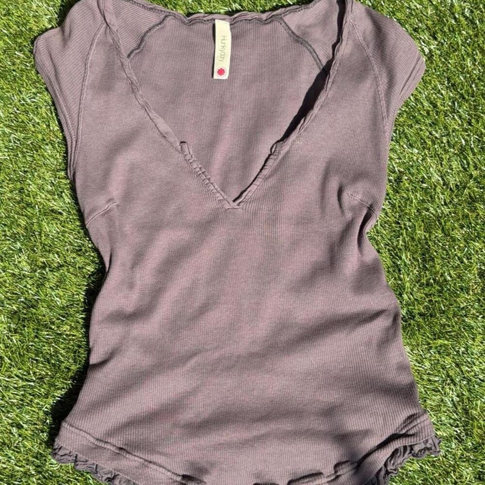 Urban-outfitters Women's Tan and Cream Crop-top